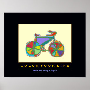 colorful bicycle BIKE ART Poster
