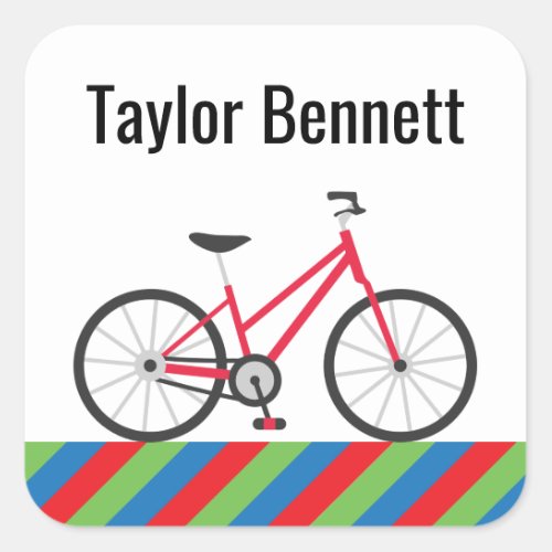 Colorful Bicycle Custom Personalized Stickers