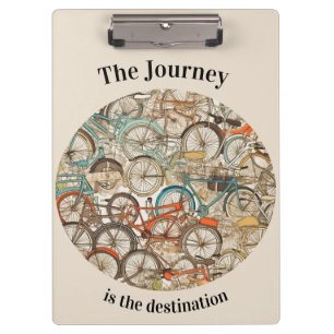 Colorful Bicycle Journey Custom Office Notes Clipboard