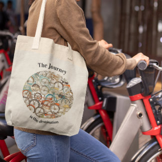 Colorful Bicycle Pattern customizable Tote Bag