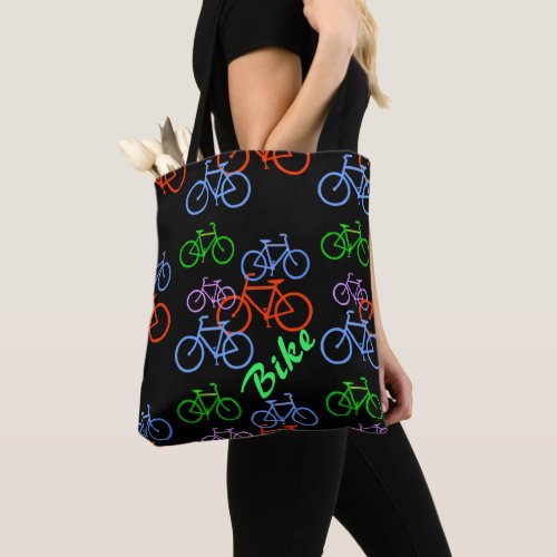 Colorful Bicycle Pattern Tote Bag