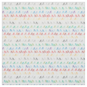 Colorful Bicycle Patterned Cotton Fabric