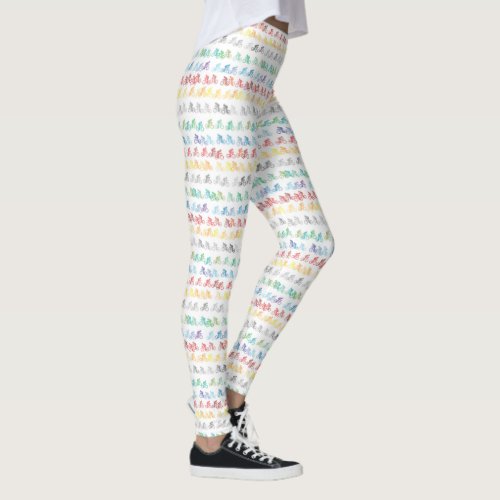 Colorful Bicycle Patterned Leggings