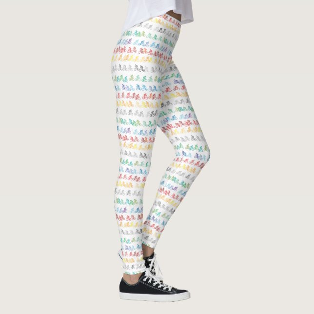 Colorful Bicycle Patterned Leggings (Right)