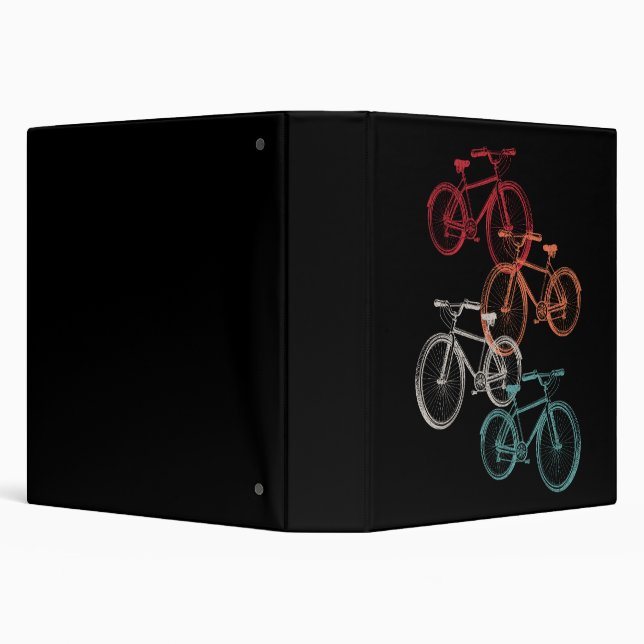 Colorful bicycles 3 ring binder (Background)