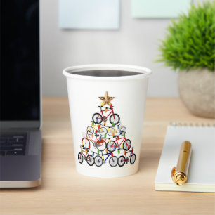 Colorful Bicycles Christmas Tree Ornament Gifts Paper Cups