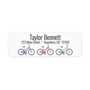 Colorful Bicycles Custom Return Address Labels