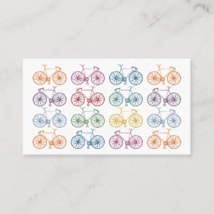 Colorful Bicycles Cycling Business Cards