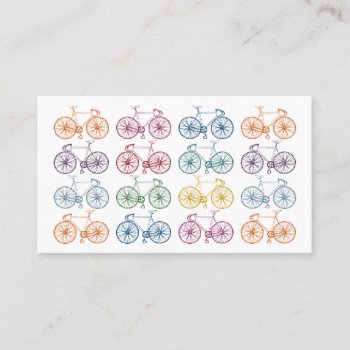 Colorful Bicycles Cycling Business Cards by NeatBusinessCards at Zazzle