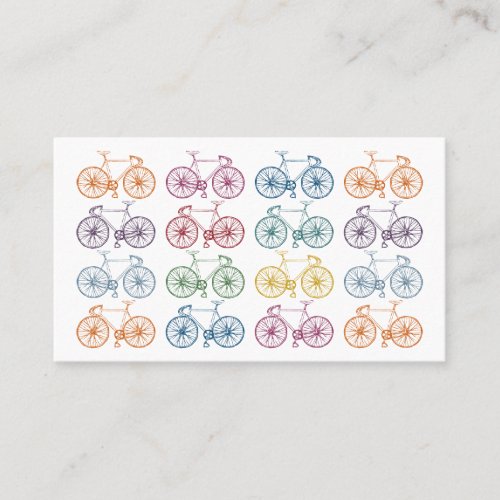 Colorful Bicycles Cycling Business Cards