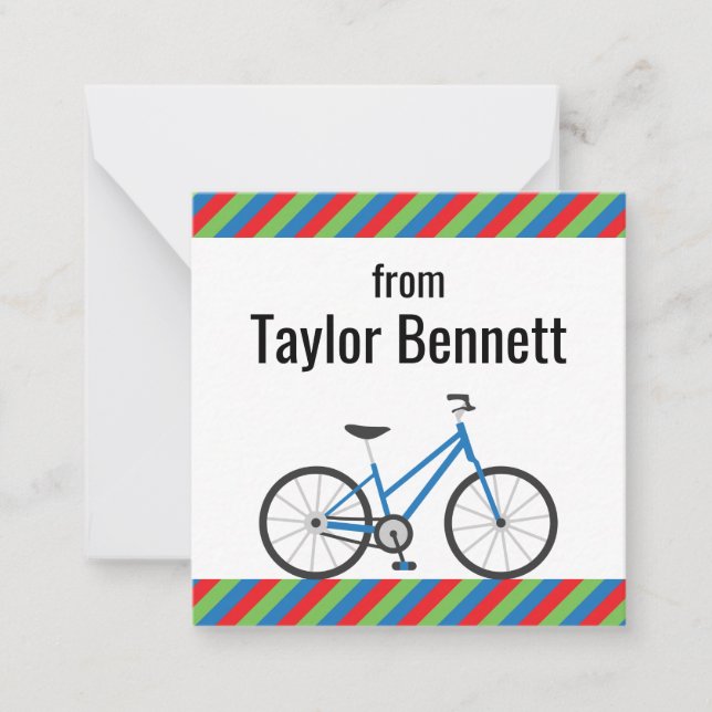 Colorful Bicycles Gift Note Cards (Front)