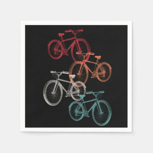 Colorful bicycles napkins