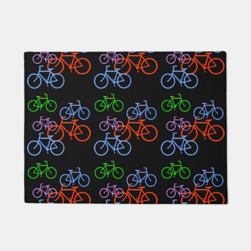 Colorful Bicycles Pattern Doormat