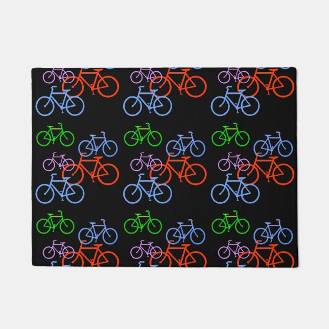 Colorful Bicycles Pattern Doormat (Front)