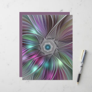 Colorful Big Flower Abstract Trippy Fractal Art
