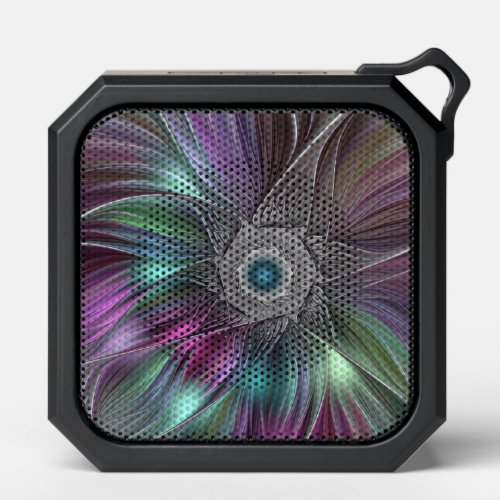 Colorful Big Flower Abstract Trippy Fractal Art Bluetooth Speaker