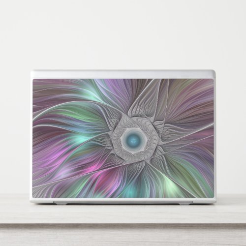 Colorful Big Flower Abstract Trippy Fractal Art HP Laptop Skin