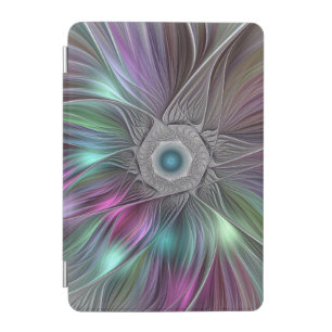 Colorful Big Flower Abstract Trippy Fractal Art iPad Mini Cover