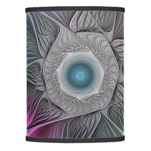 Colorful Big Flower Abstract Trippy Fractal Art Lamp Shade