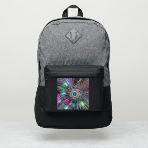 Colorful Big Flower Abstract Trippy Fractal Art Port Authority Backpack