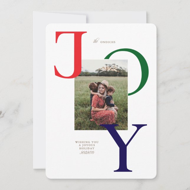 Colorful Big Joy Christmas Card (Front)