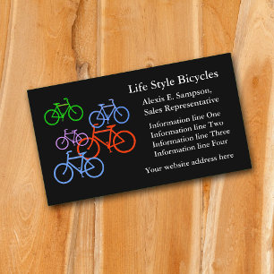 Colorful Bikes Bicycle Business Template Card