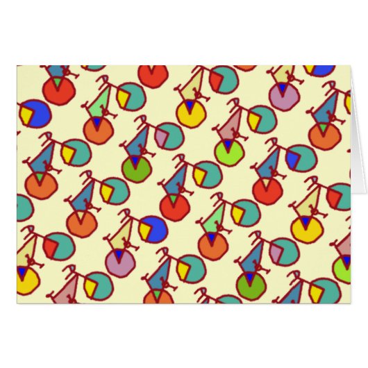 colorful bikes pattern cards (Front Horizontal)