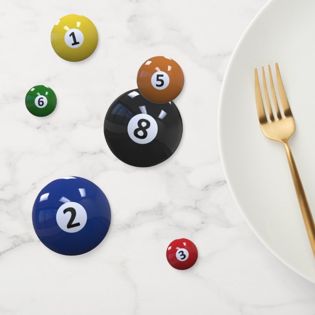 Colorful Billiard / Pool Balls Confetti (Group)