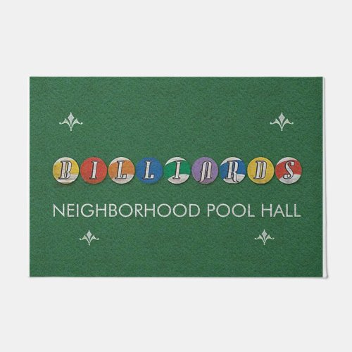 Colorful Billiards Doormat Pool Game Doormat