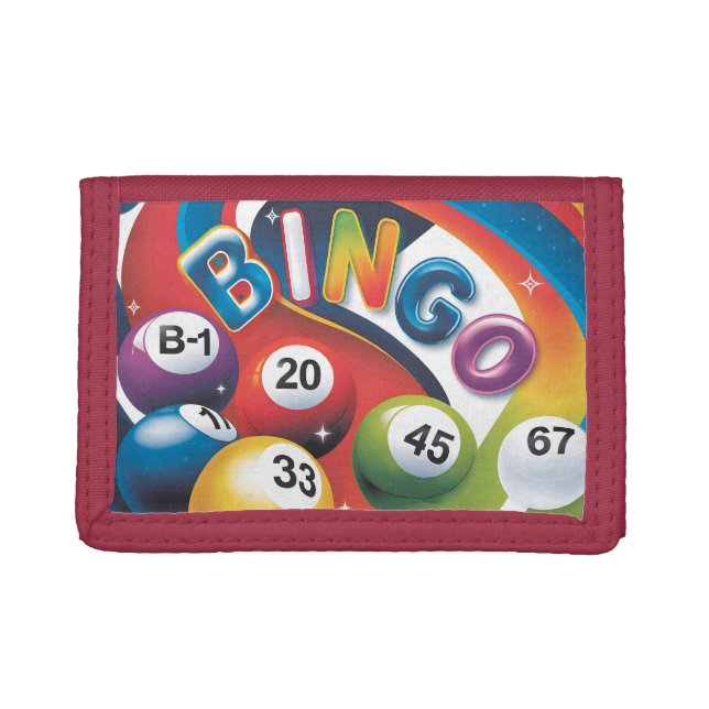  Colorful Bingo balls  Trifold Wallet (Front)