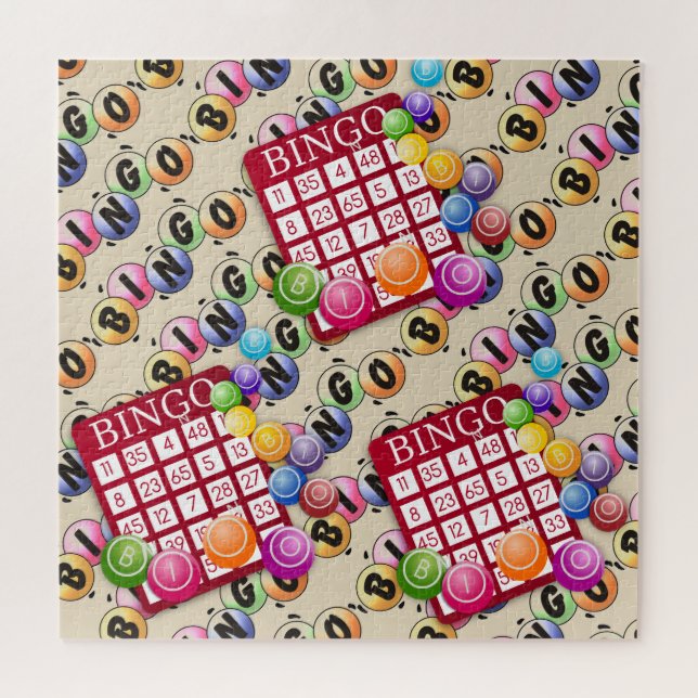 Colorful Bingo cards fun games Jigsaw Puzzle (Horizontal)