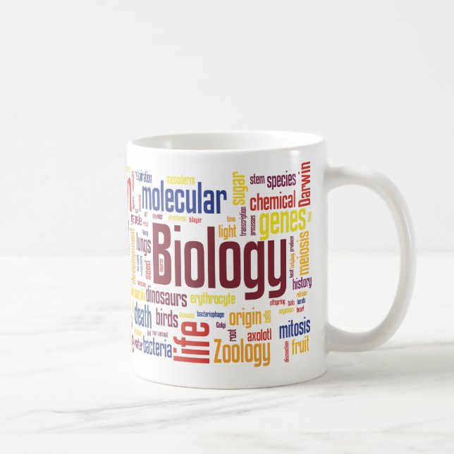 Colorful Biology Wordle Mug (Right)