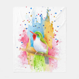 Colorful bird 72 fleece blanket