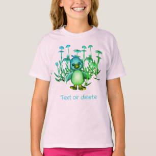 Colorful Bird And Daisy Flowers Cute Personalized T-Shirt