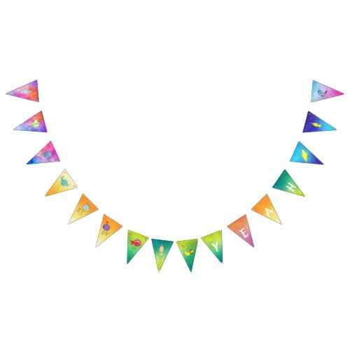 Colorful Bird Bunting Penant Banner