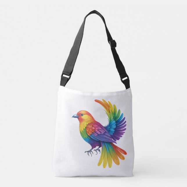 Colorful Bird Crossbody Bag (Front)