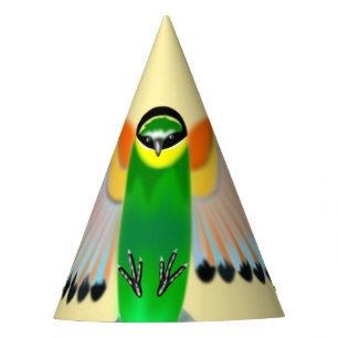 Colorful Bird Flying Party Hat