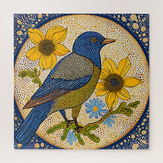 Colorful bird  jigsaw puzzle (Vertical)