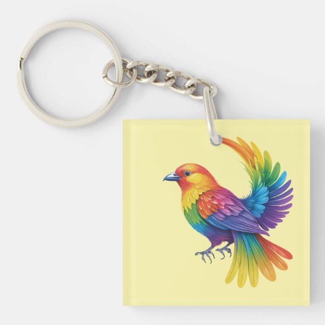 Colorful Bird Keychain (Front)