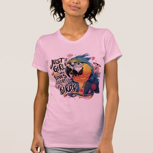 Colorful Bird Lover T_Shirt