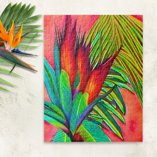 Colorful Bird of Paradise Flower Jigsaw Puzzle