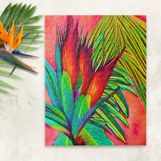 Colorful Bird of Paradise Flower Jigsaw Puzzle