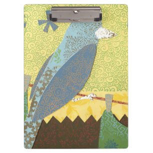 Colorful Bird on a Wire Clipboard