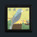 Colorful Bird on a Wire Jewelry Box<br><div class="desc">Feeling artsy? This collage of many different patterns and colors representing a bird on a wire will delight any modern art lover. Put some color in your life and on any of your favorite Zazzle product today!</div>