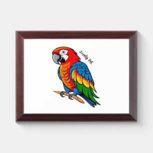 Colorful Bird Parrot Award Plaque