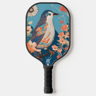 Colorful Bird Personalized Pickleball Paddle
