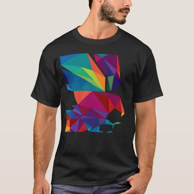 Colorful bird retro T-Shirt (Front)