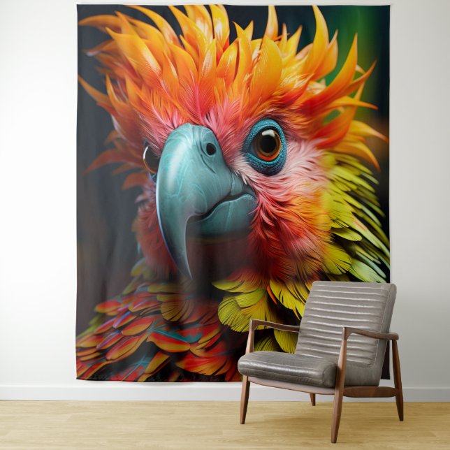 Colorful Bird Tapestry (In Situ)