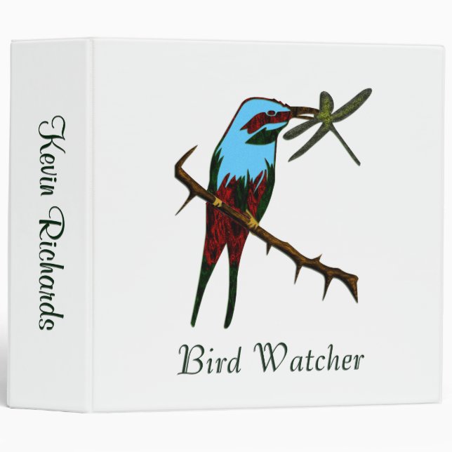 Colorful Bird Watcher Personal Binder (Front/Spine)
