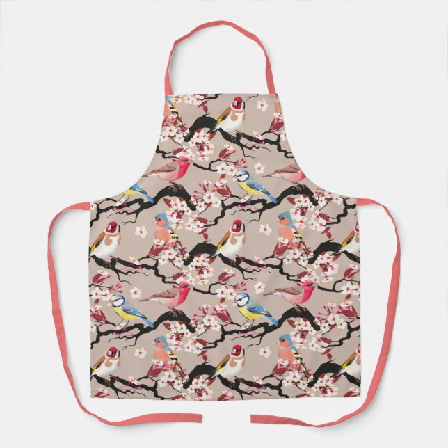 Colorful Birds Apron (Front)